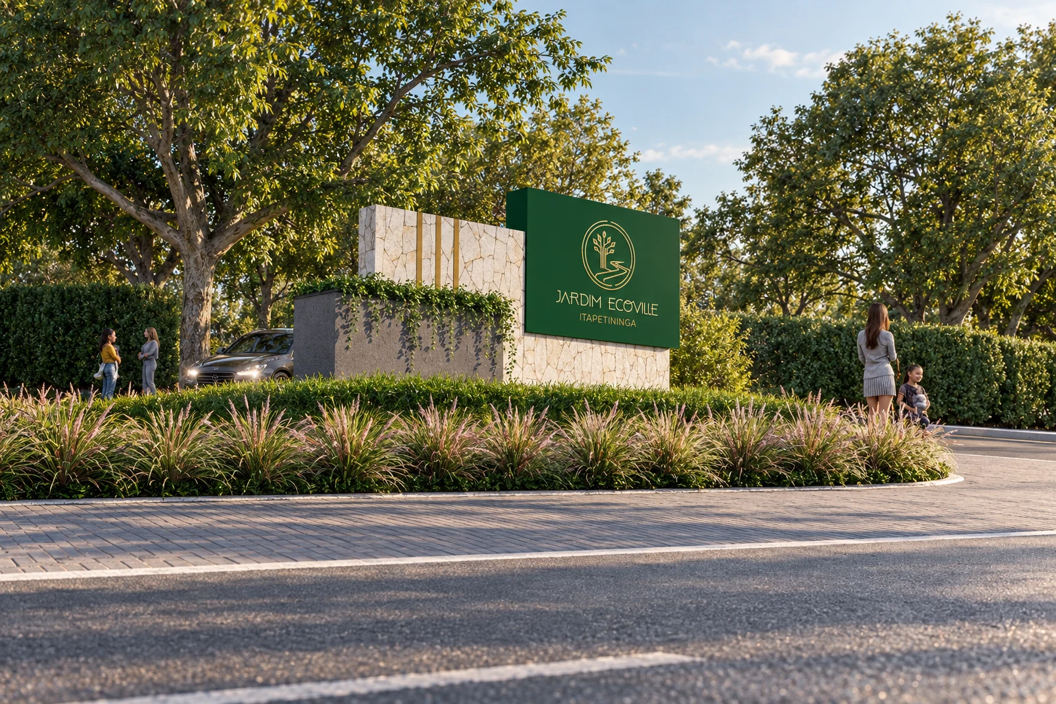 Totem Jardim Ecoville — projeto de totens da Loteview
